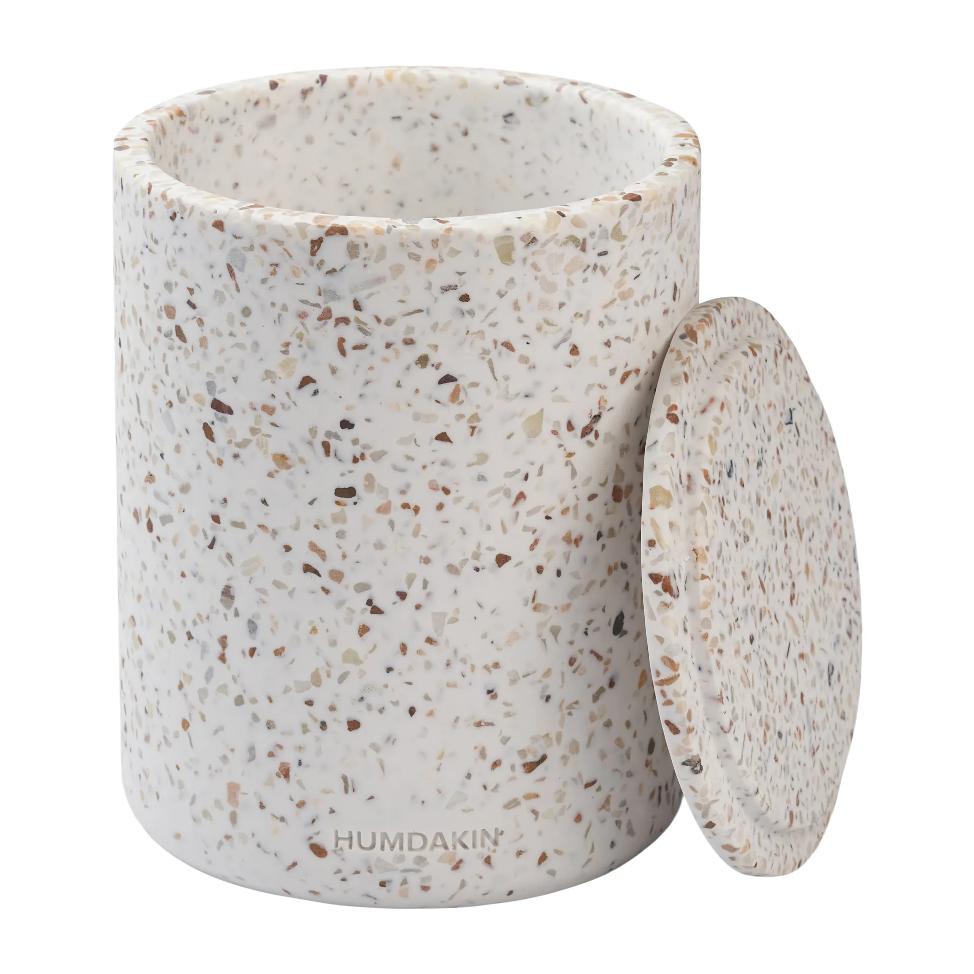 Humdakin Terrazzo vaas met deksel Ø13 cm, Red/Beige Humdakin