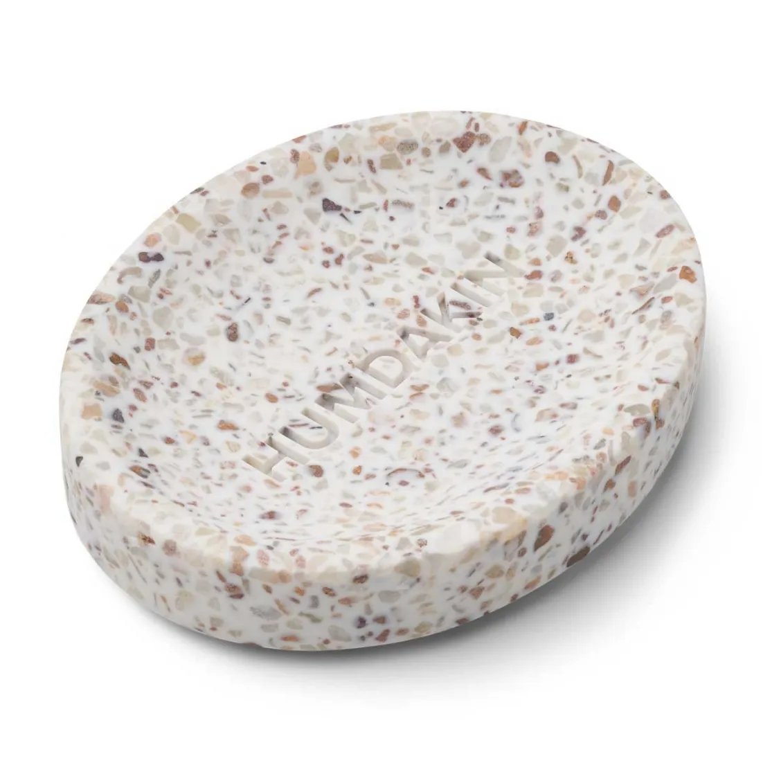 Humdakin Terrazzo zeepbakje 10x13 cm, White-brown Humdakin