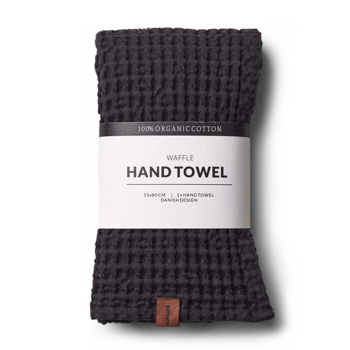 Humdakin Waffle handdoek 55x80 cm, Coal Humdakin