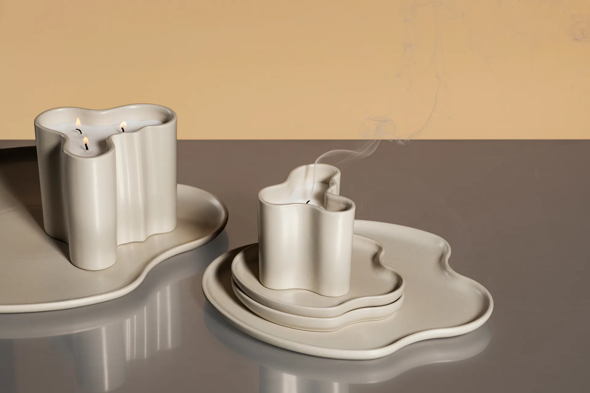 Aalto geurkaars 11 cm, Zand Iittala