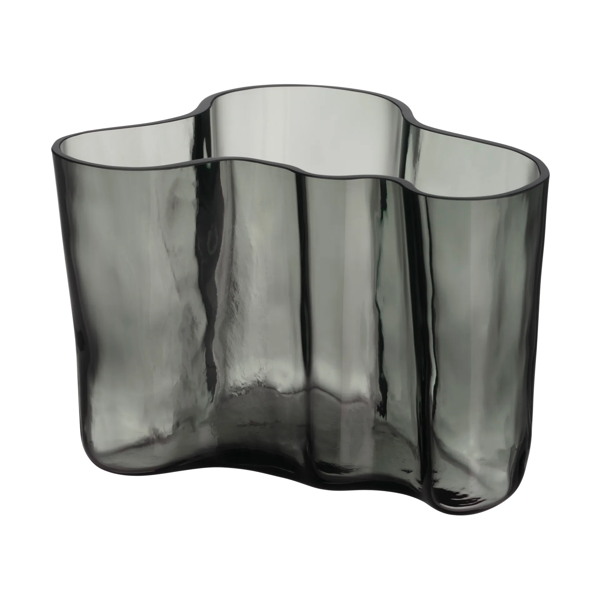 Alvar Aalto vaas 140 mm, Donkergrijs Iittala