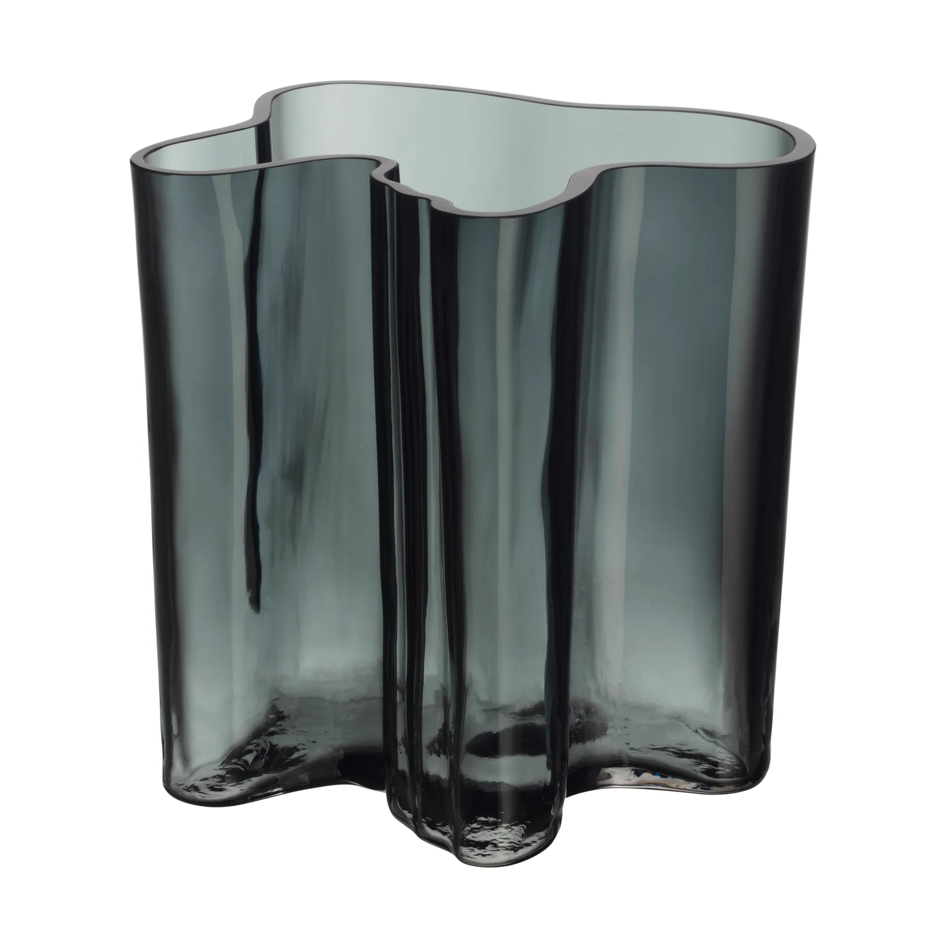 Alvar Aalto vaas 200 mm, Donkergrijs Iittala