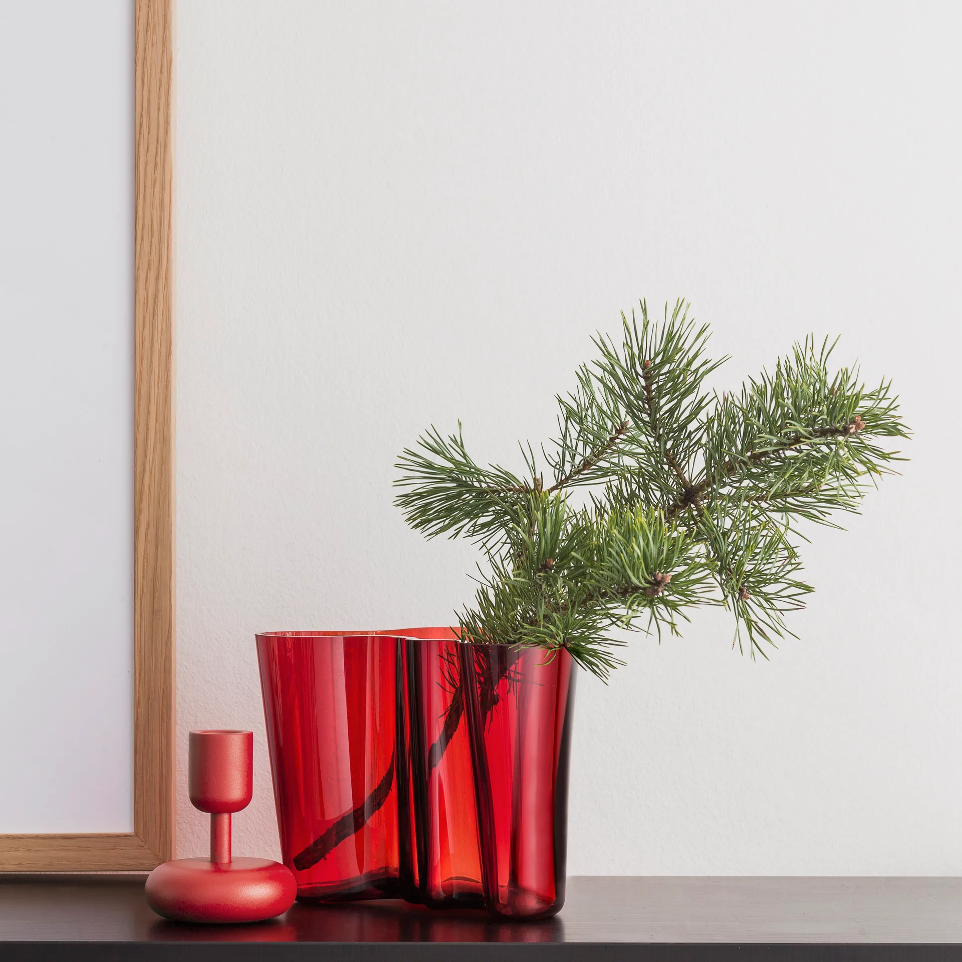 Alvar Aalto vaas cranberry, 160 mm. Iittala