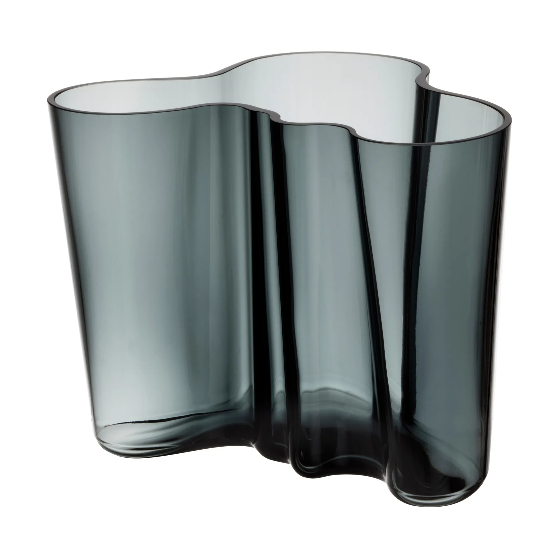 Alvar Aalto vaas donkergrijs, 160 mm. Iittala
