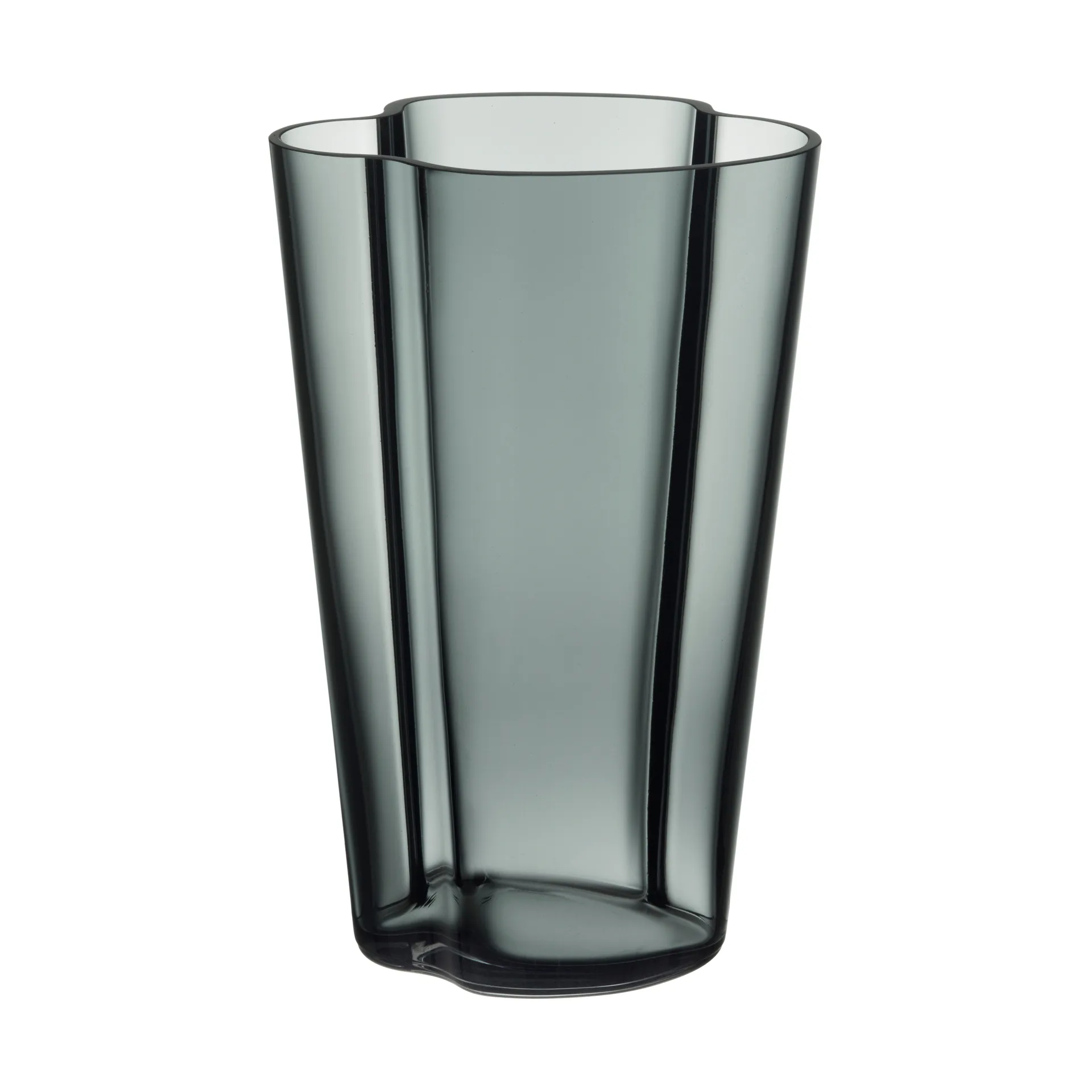 Alvar Aalto vaas donkergrijs, 220 mm. Iittala