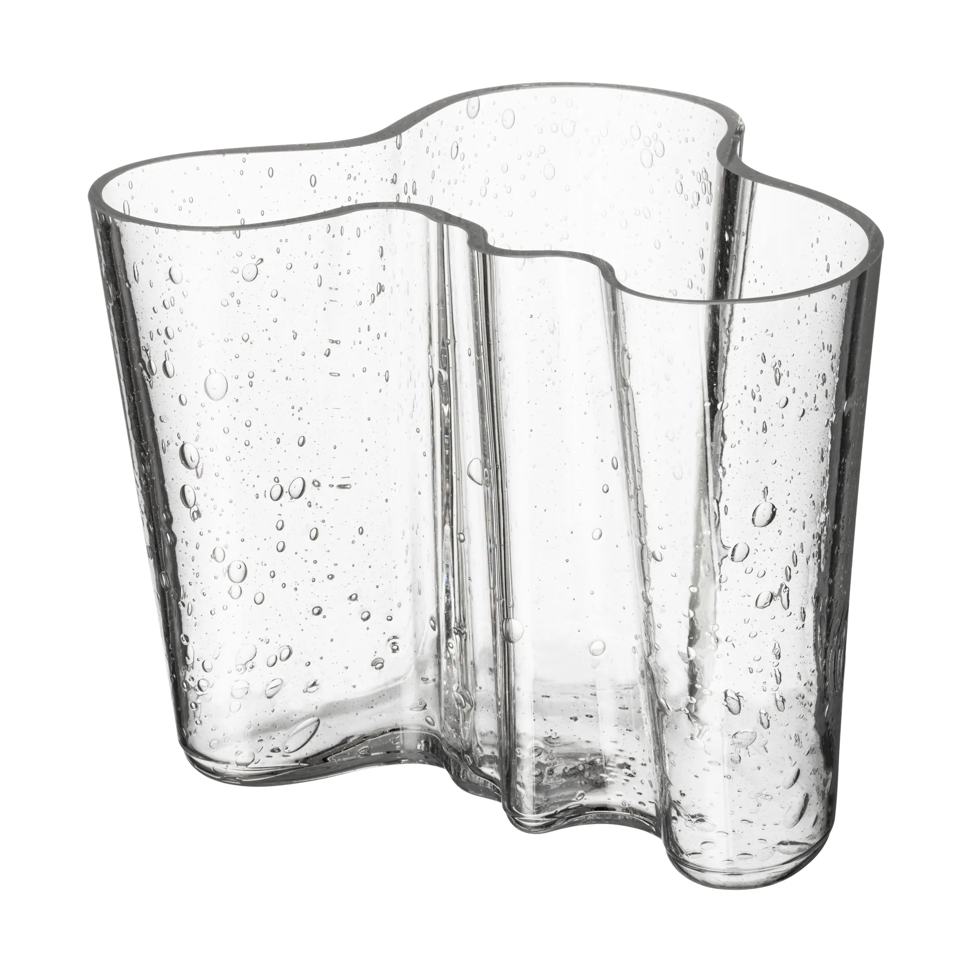 Alvar Aalto vaas jubileumeditie 160 mm, Bubbelglas helder Iittala