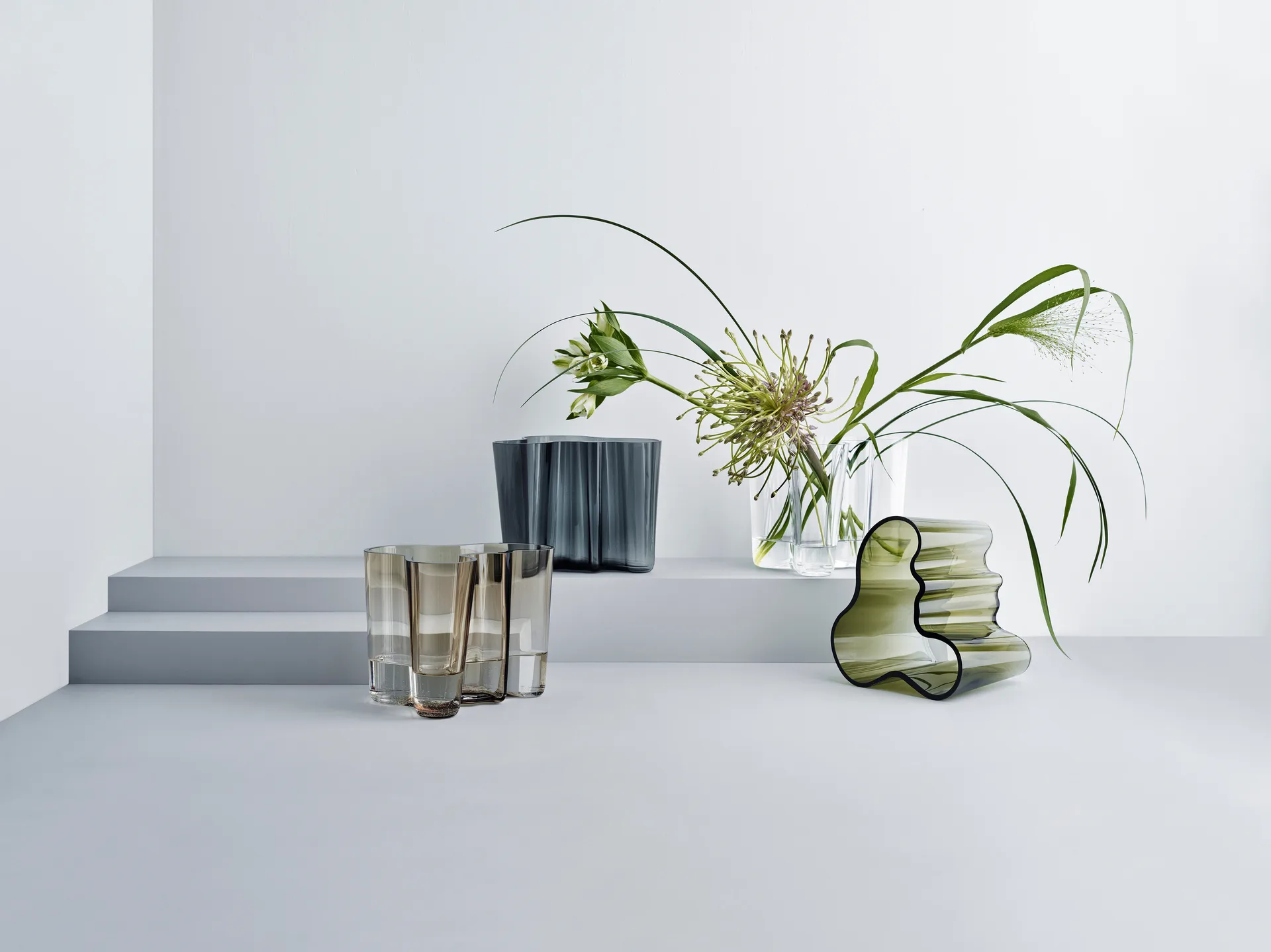 Alvar Aalto vaas mosgroen, 160 mm Iittala