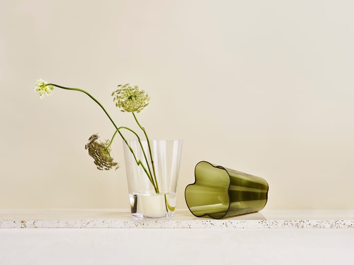 Alvar Aalto vaas mosgroen, 270 mm Iittala