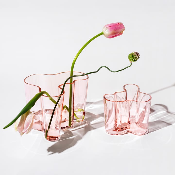 Alvar Aalto vaas zalmroze, 160 mm. Iittala
