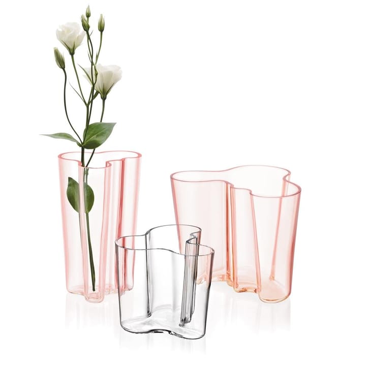 Alvar Aalto vaas zalmroze, 160 mm. Iittala