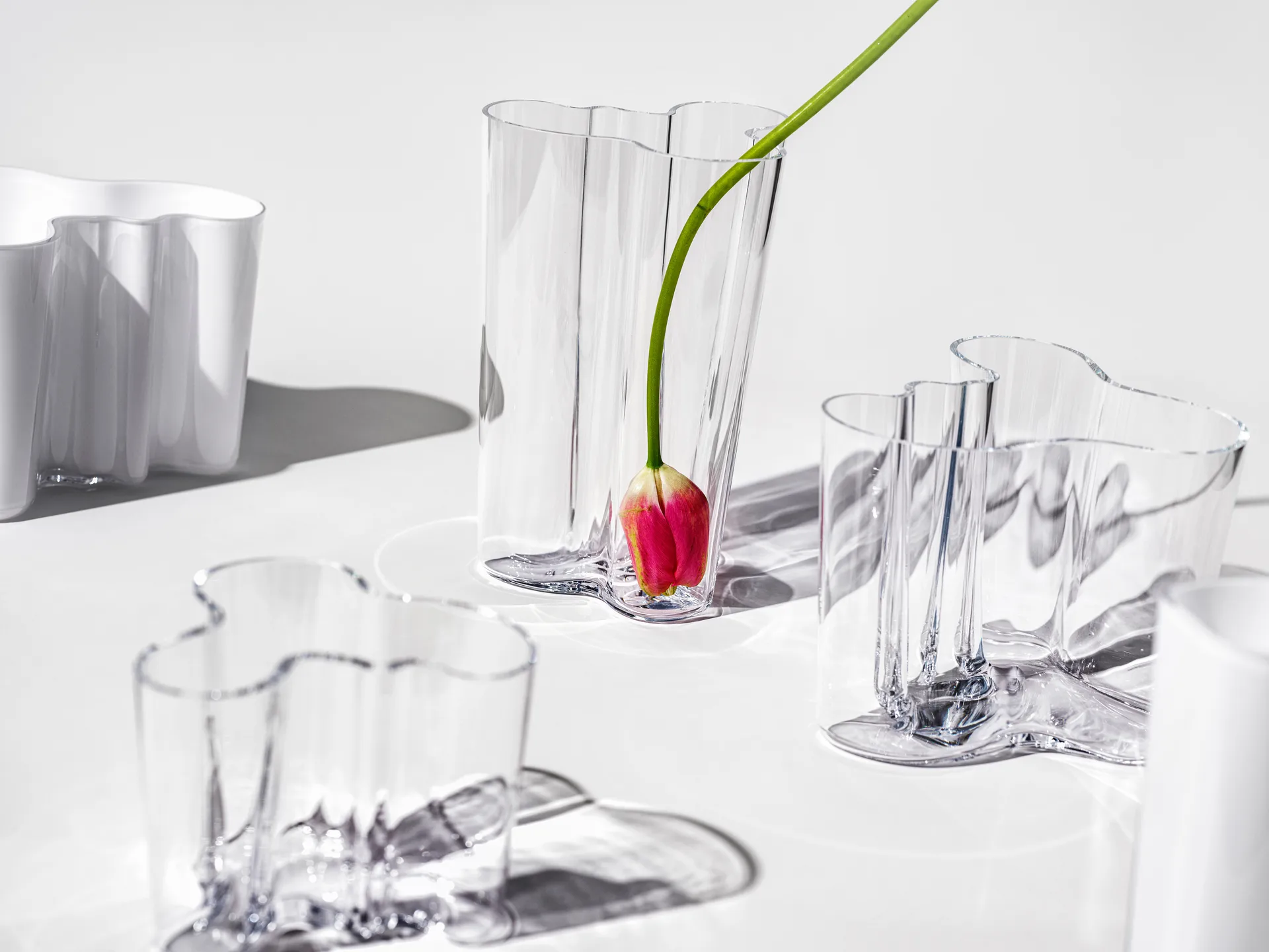 Alvar Aalto vase opaalwit, 160 mm. Iittala