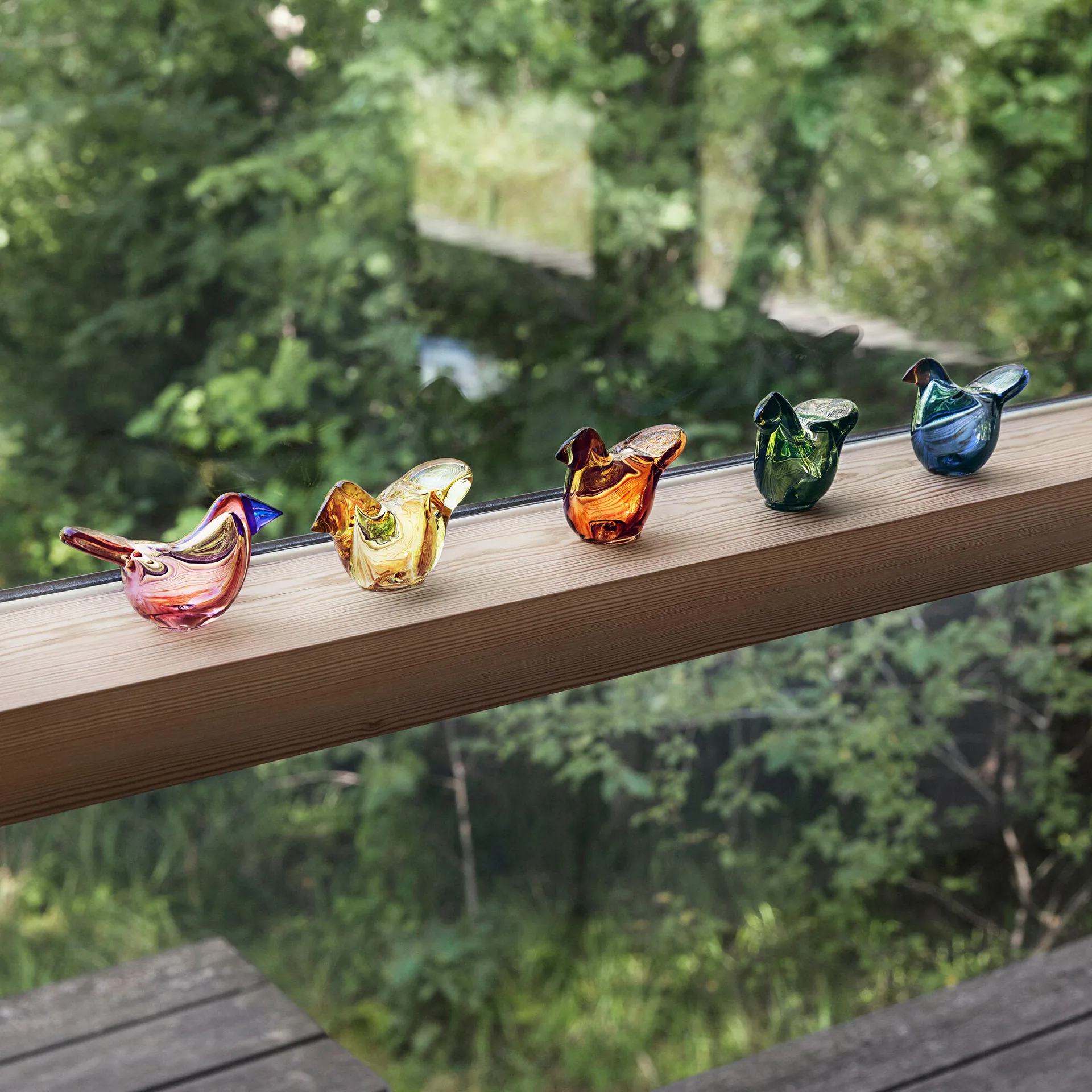 Birds by Toikka vliegenvanger, Regen-rood Iittala