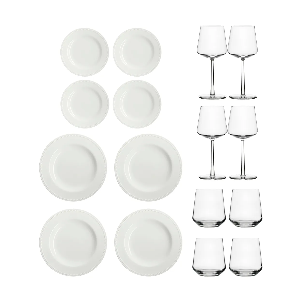 Iittala Essence & Dots dinerstartset 32-delig - Crèmewit