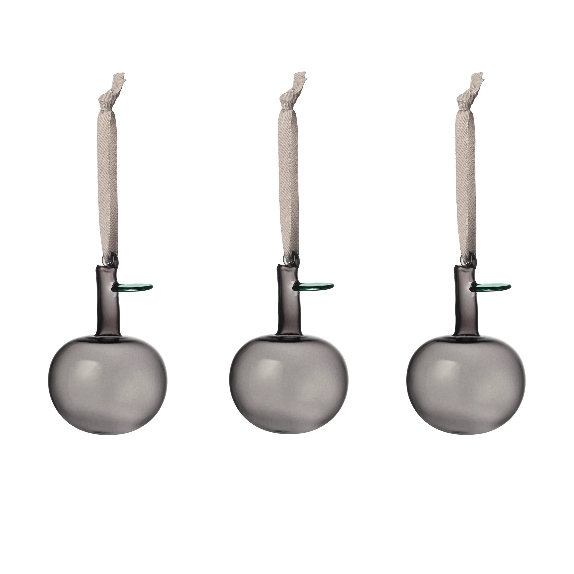 Iittala glazen appel Ø6 cm 3-pack, Grijs Iittala