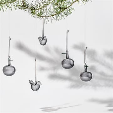 Iittala glazen appel Ø6 cm 3-pack - Grijs - Iittala