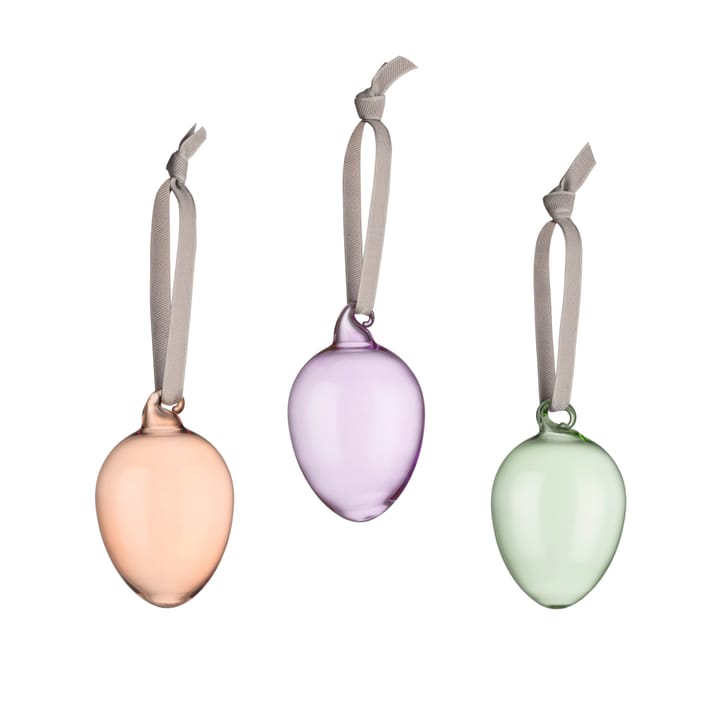 Iittala glazen ei 60 mm 3-pack - Bruin-paars-groen - Iittala