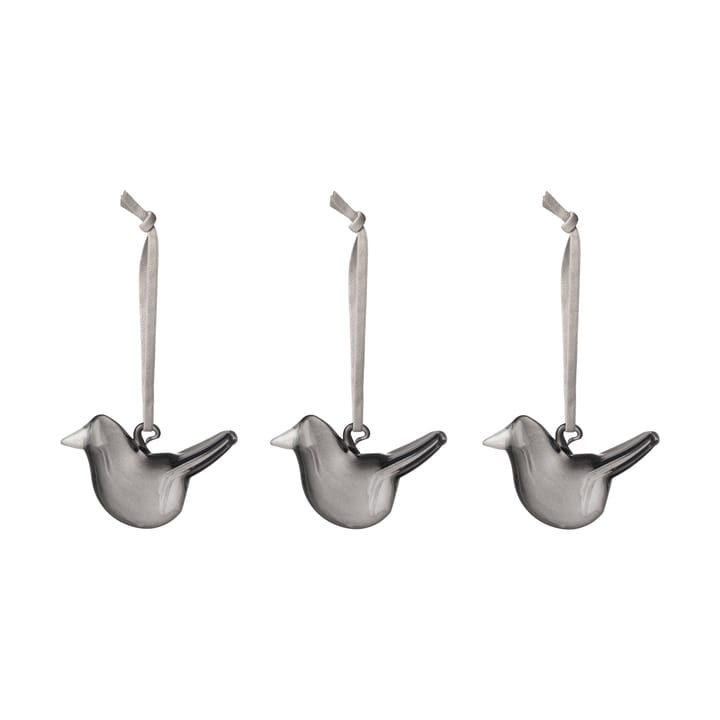 Iittala glazen vogel 3-pack, Grijs Iittala
