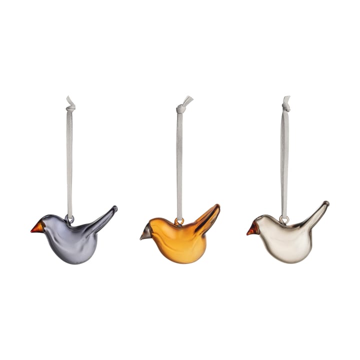 Iittala glazen vogel 3-pack - Mix - Iittala