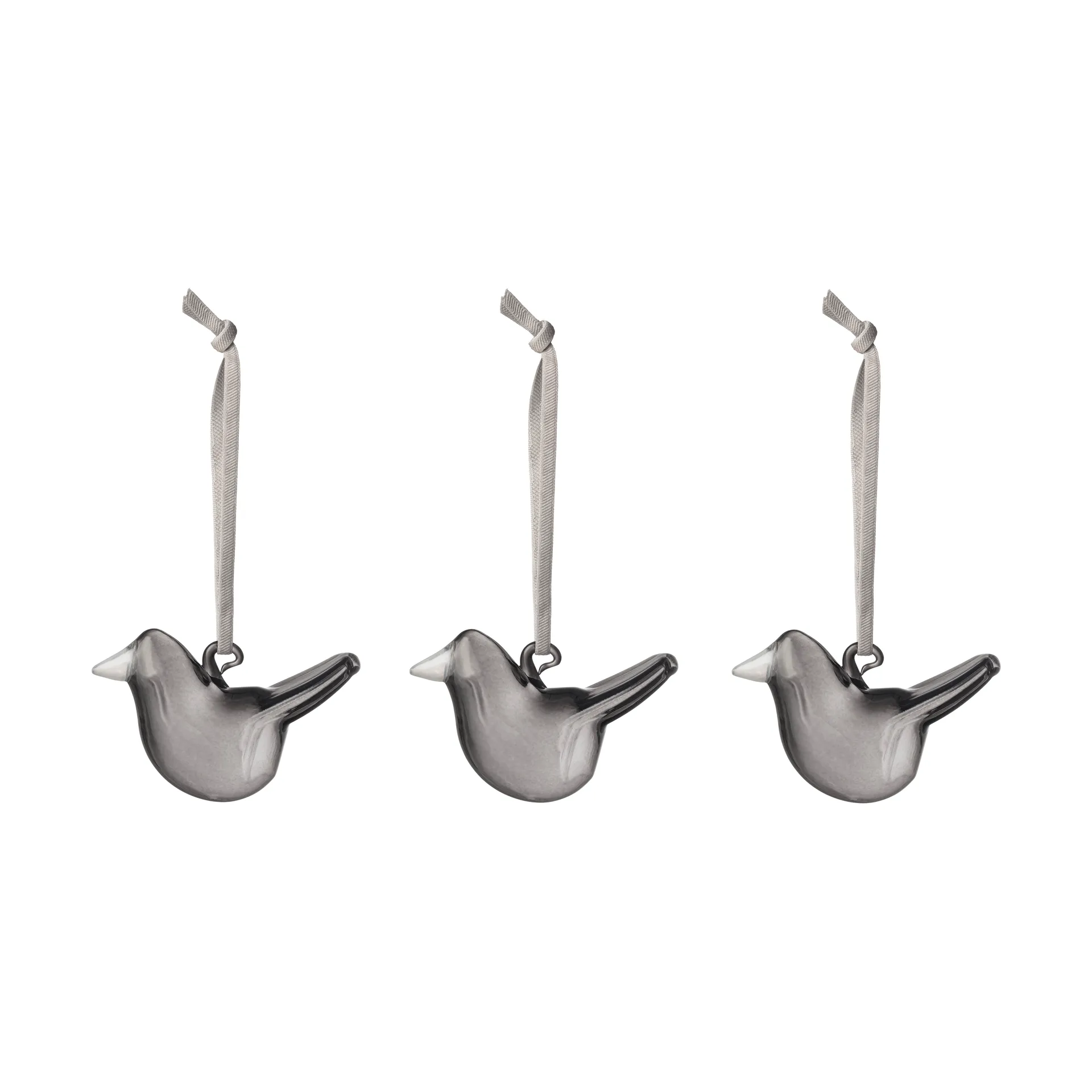Iittala glazen vogel, Grijs, 3-pack Iittala