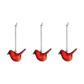 Iittala glazen vogel - Rood, 3-pack - Iittala