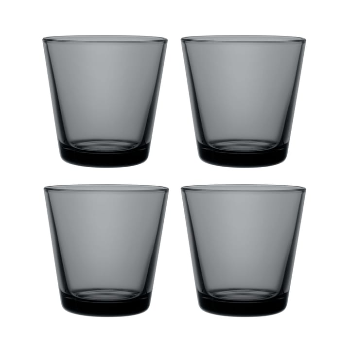 Kartio glas 4-pack - Donkergrijs - Iittala