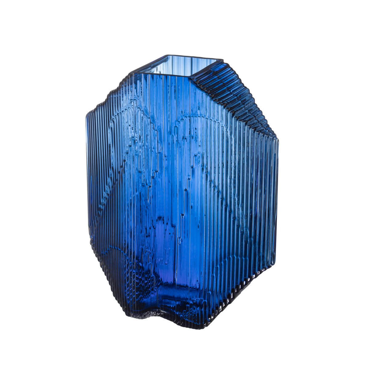 Iittala Kartta glazen sculptuur 33,5 cm Ultramarineblauw