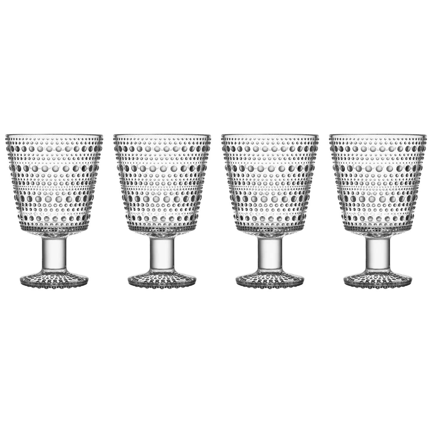 Kastehelmi drinkglas op voet 26 cl 4-pack, Helder Iittala