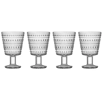 Kastehelmi drinkglas op voet 26 cl 4-pack - Helder - Iittala