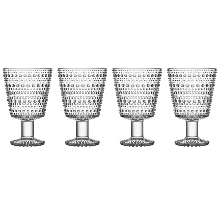 Kastehelmi drinkglas op voet 26 cl 4-pack - Helder - Iittala