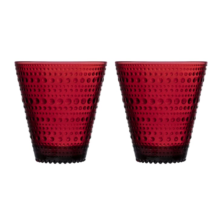 Kastehelmi glas 30 cl, 2-pack - cranberry (rood) - Iittala