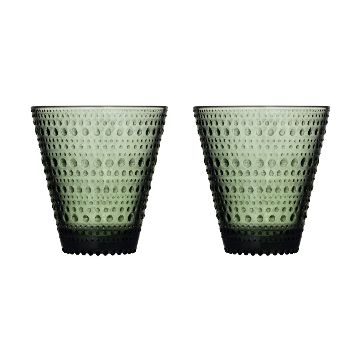 Iittala Kastehelmi glas 30 cl, 2-pack Dennengroen | Scandinavisch Interieur | Drinkglazen | Groen