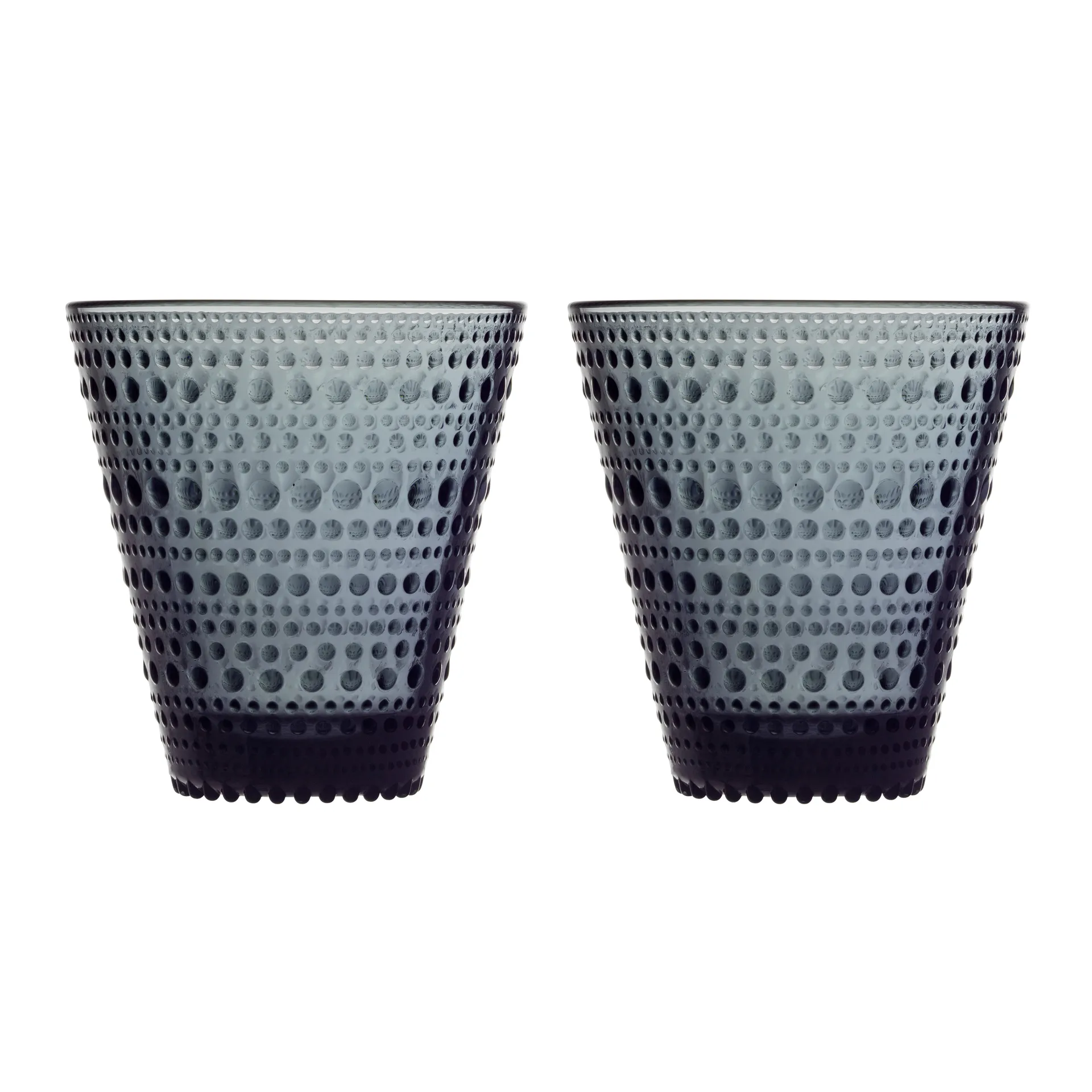 Kastehelmi glas 30 cl, 2-pack, Donkergrijs Iittala