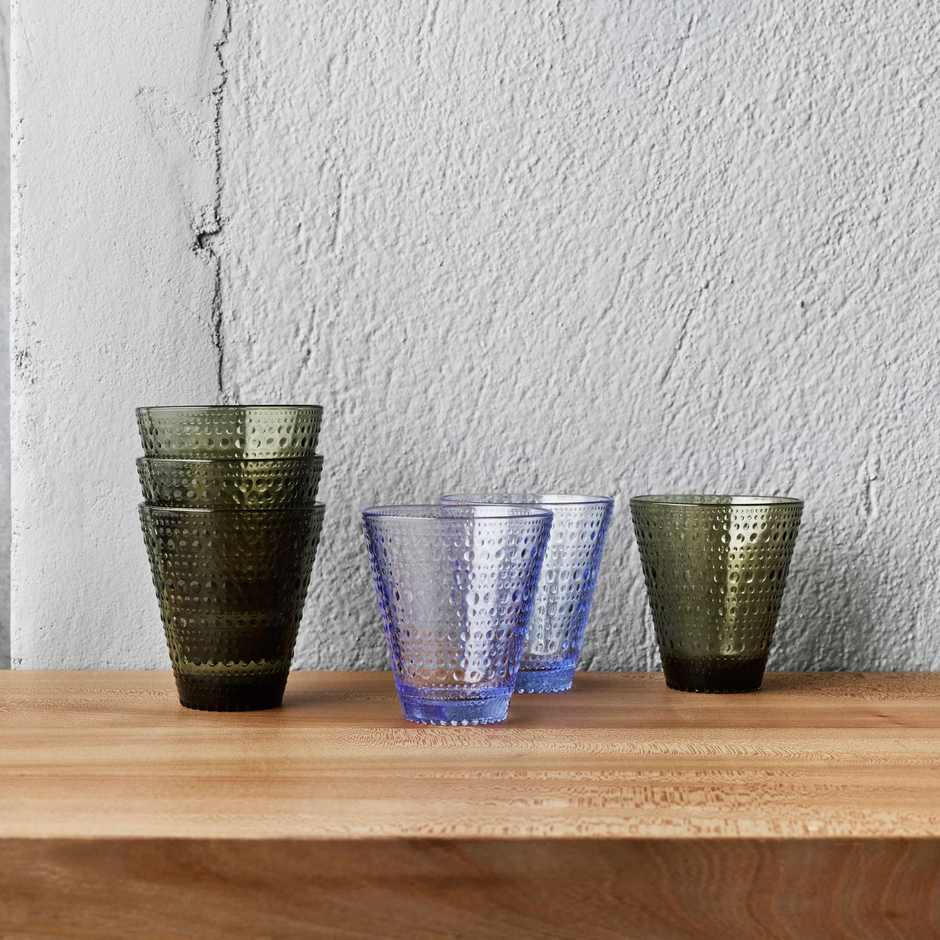 Kastehelmi glas 30 cl, 2-pack, moss green (mosgroen) Iittala