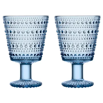 Kastehelmi glas op voet 26cl 2-pack - Aqua - Iittala