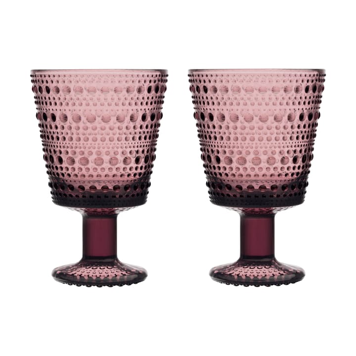 Kastehelmi glas op voet 26cl 2-pack - Heide - Iittala