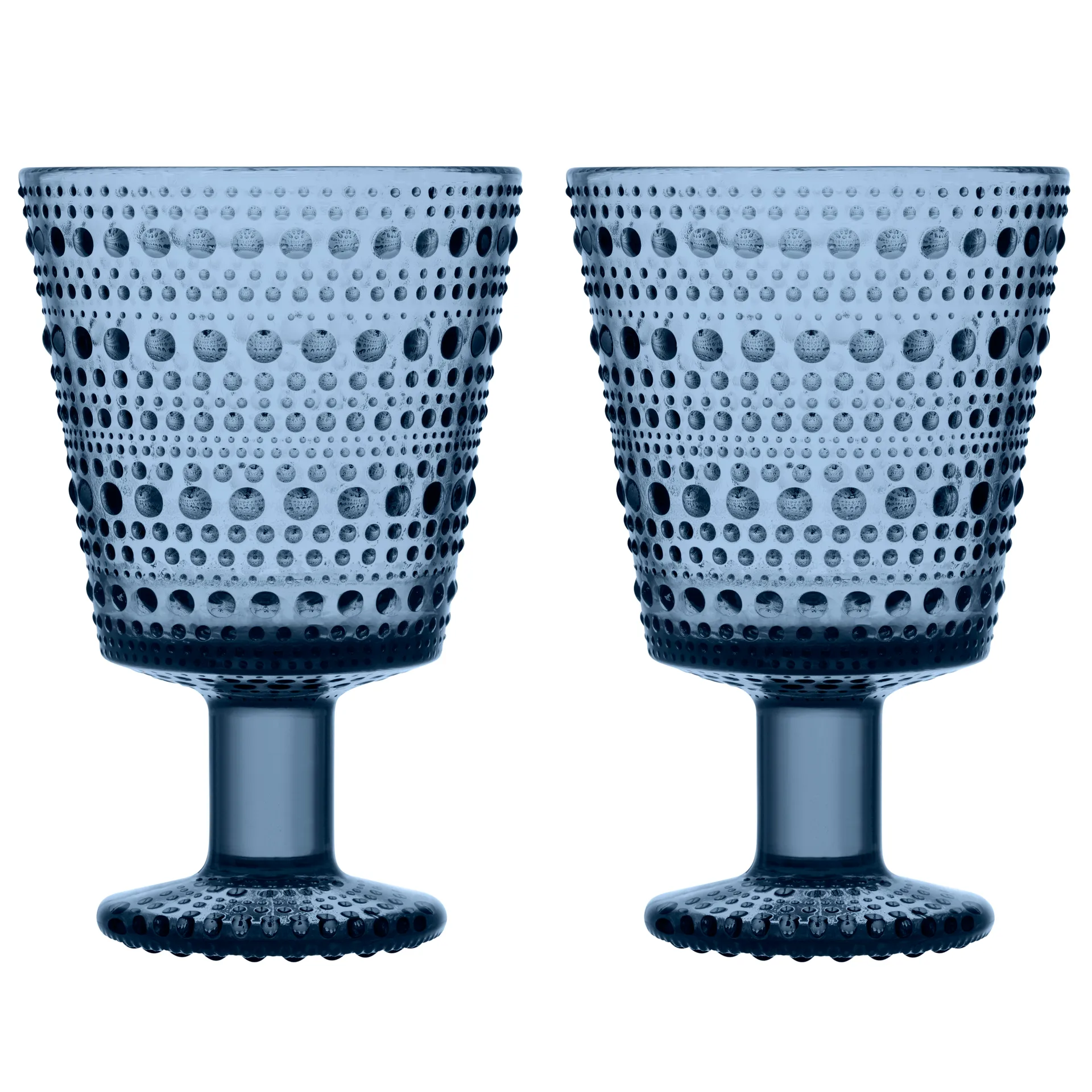 Kastehelmi glas op voet 26cl 2-pack, Regen (blauw) Iittala