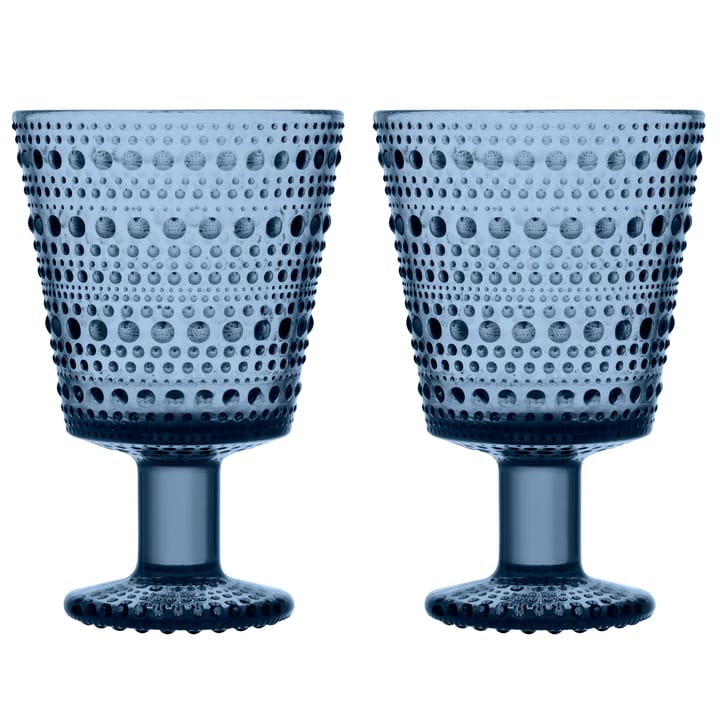 Kastehelmi glas op voet 26cl 2-pack - Regen (blauw) - Iittala