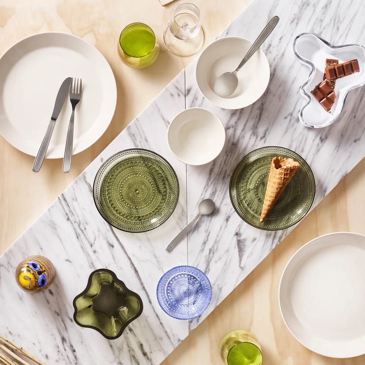 Kastehelmi schotel Ø17 cm, moss green (mosgroen) Iittala