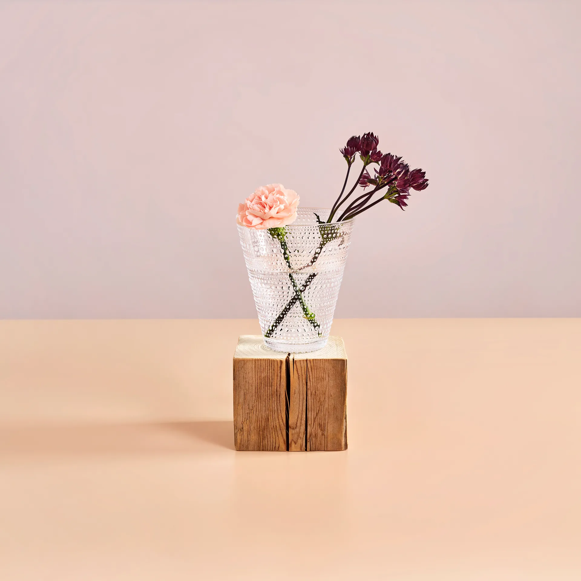 Kastehelmi vaas, clear (helder) Iittala