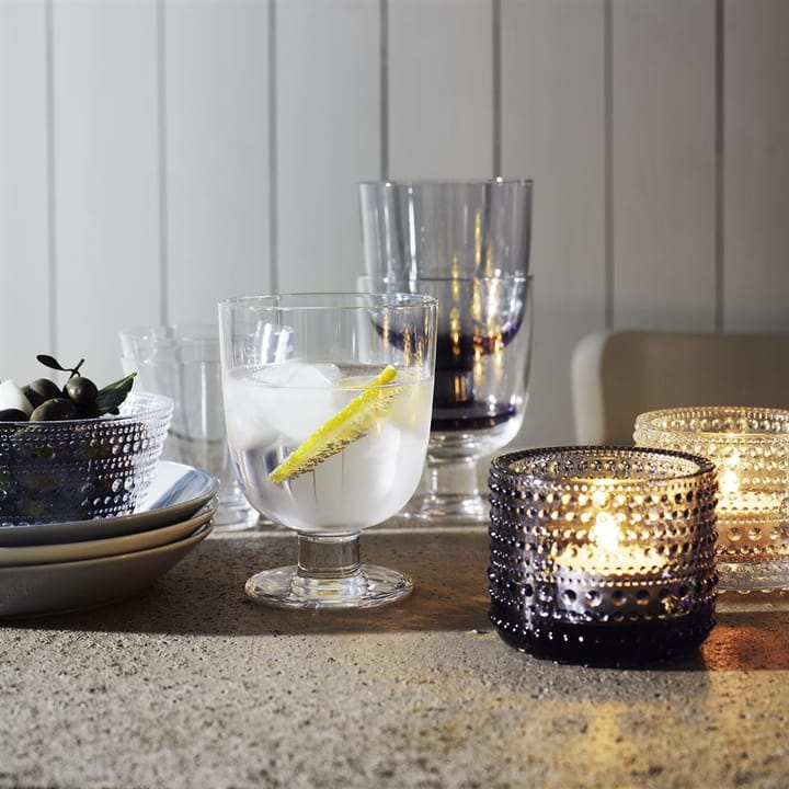 Kastehelmi waxinelichthouder, clear (helder) Iittala