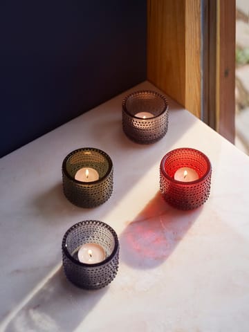 Kastehelmi waxinelichthouder - Cranberry - Iittala