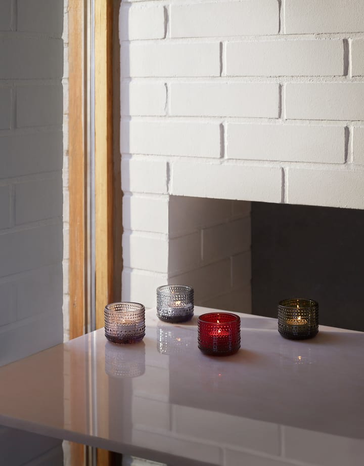 Kastehelmi waxinelichthouder, Cranberry Iittala