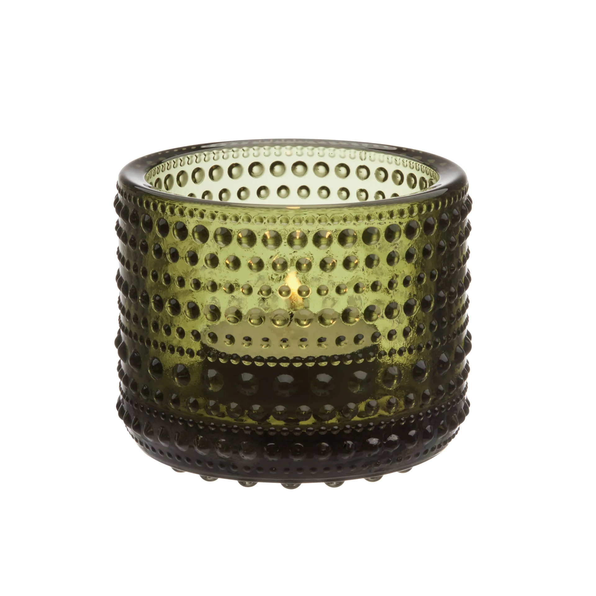 Kastehelmi waxinelichthouder, Moss green (mosgroen) Iittala
