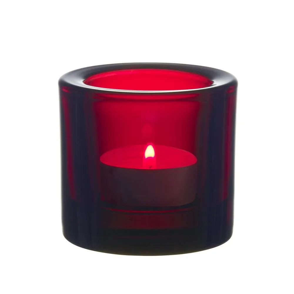 Kivi waxinelichthouder 60 mm, cranberry (rood) Iittala