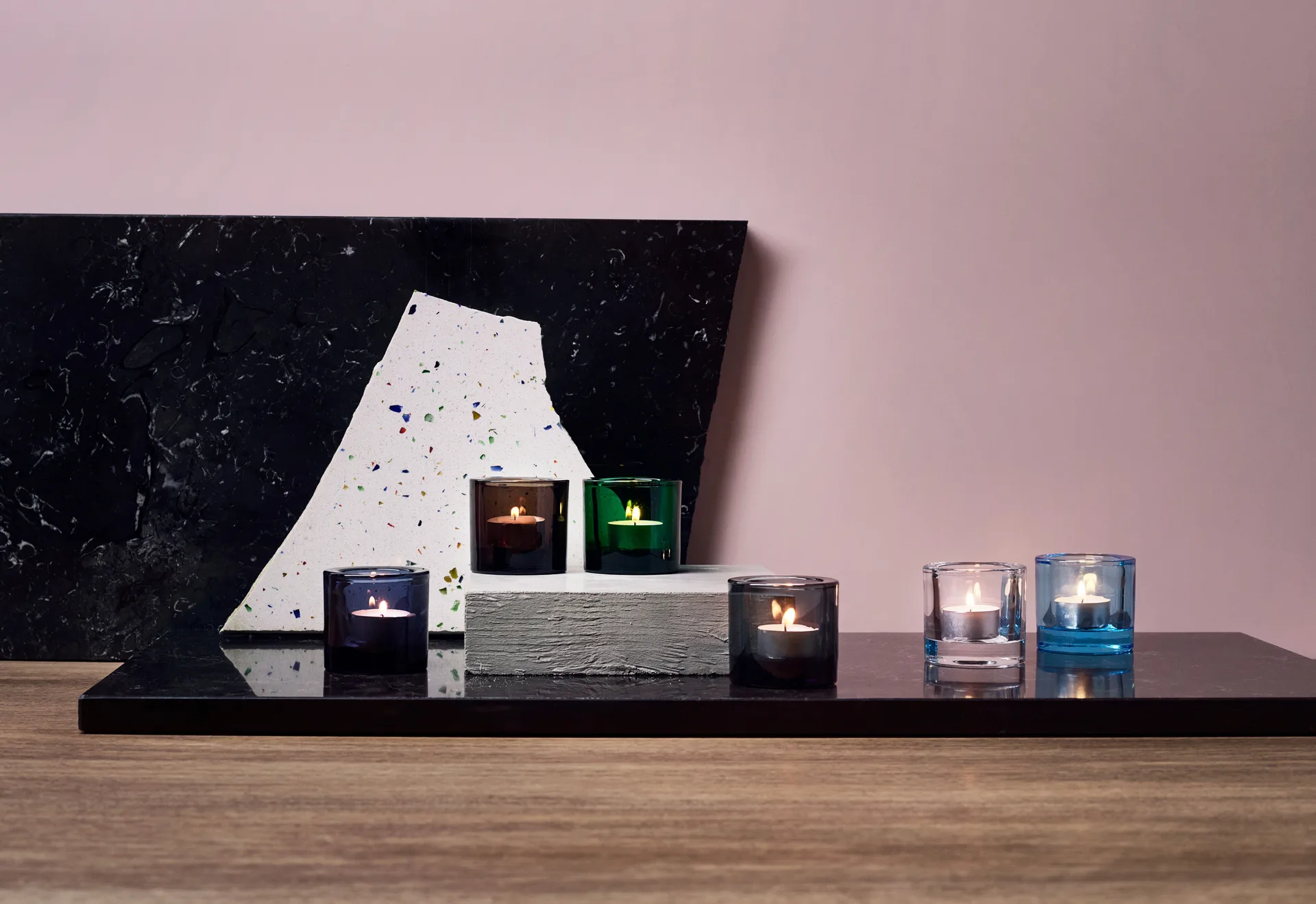 Kivi waxinelichthouder 60 mm, Grey (grijs) Iittala