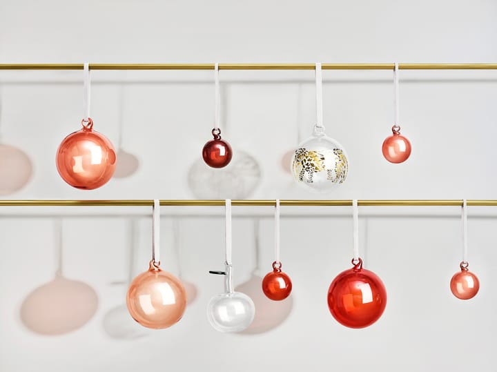 littala kerstbal glas 40 mm 5-delig, Rood Iittala
