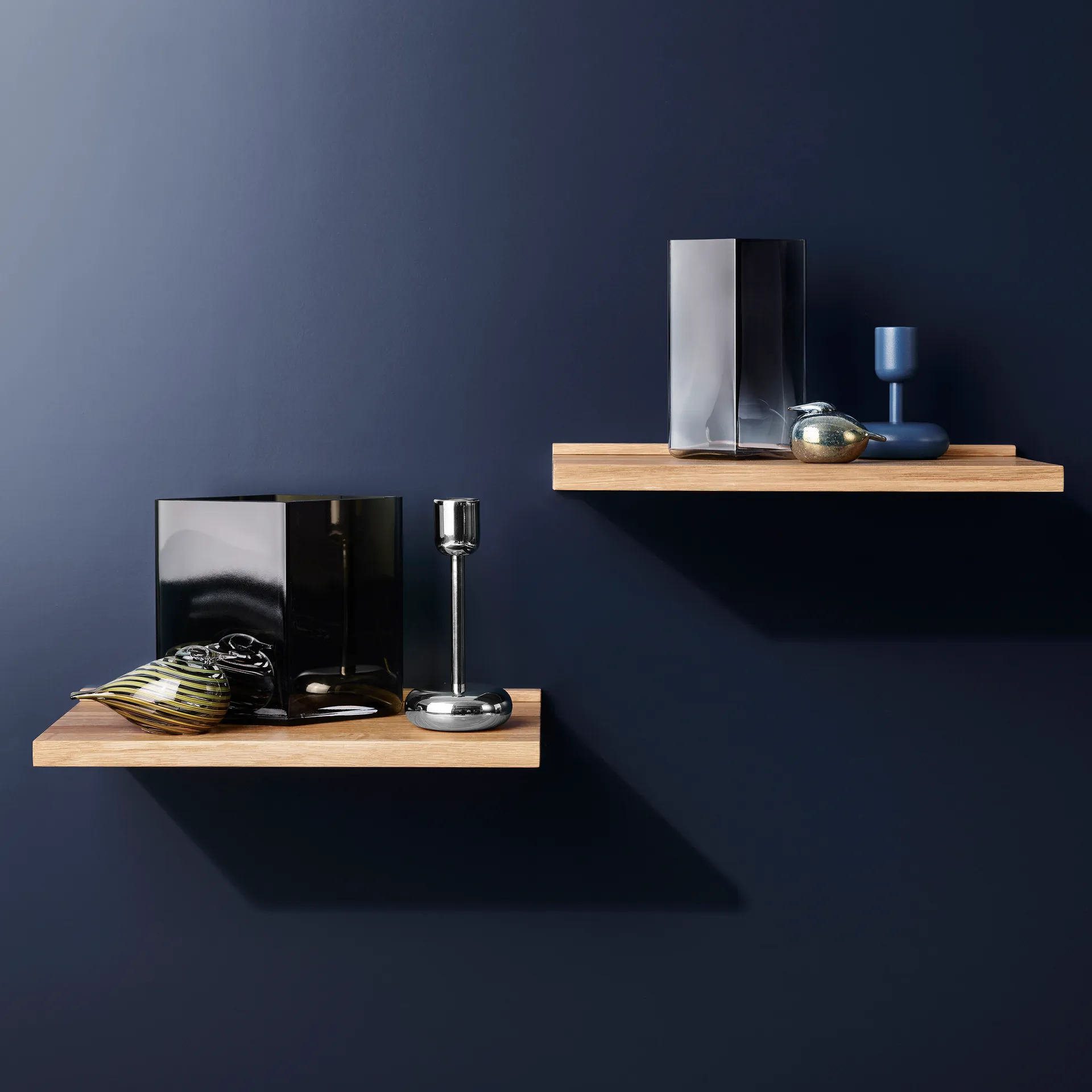 Nappula kandelaar staal, groot - 18,3 cm. Iittala