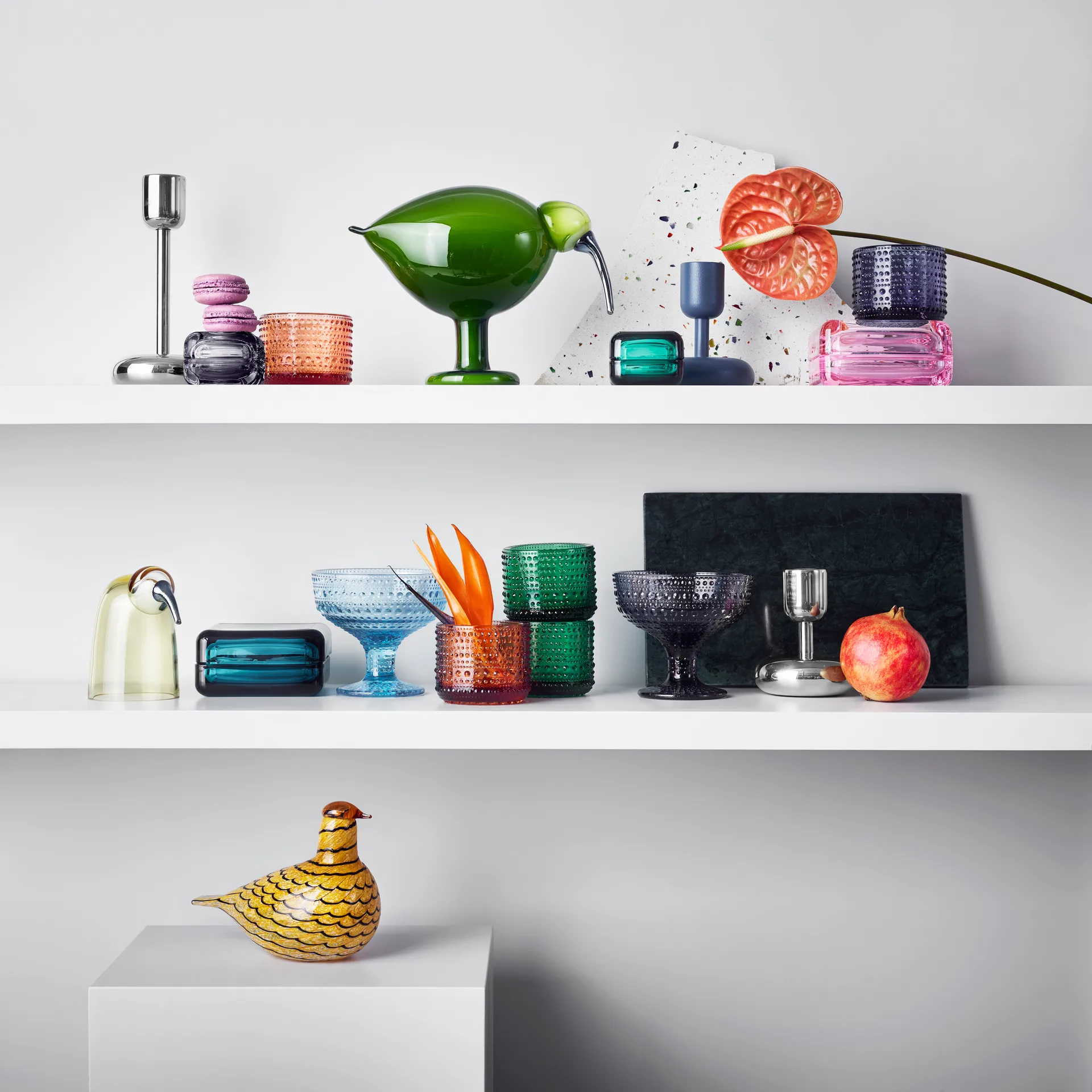 Nappula kandelaar staal, groot - 18,3 cm. Iittala