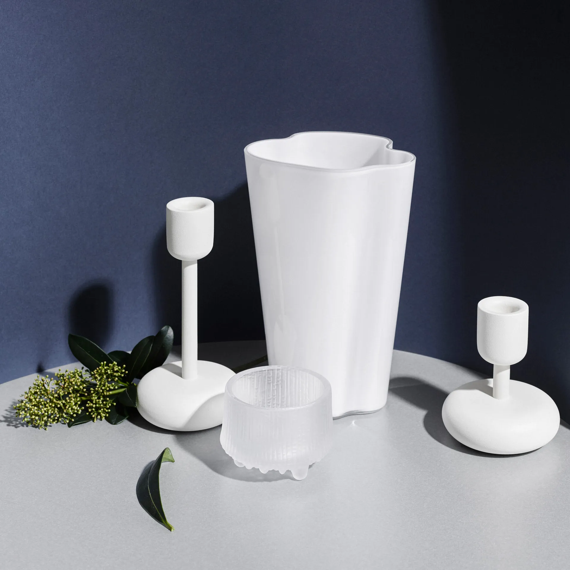 Nappula kandelaarset, Wit Iittala