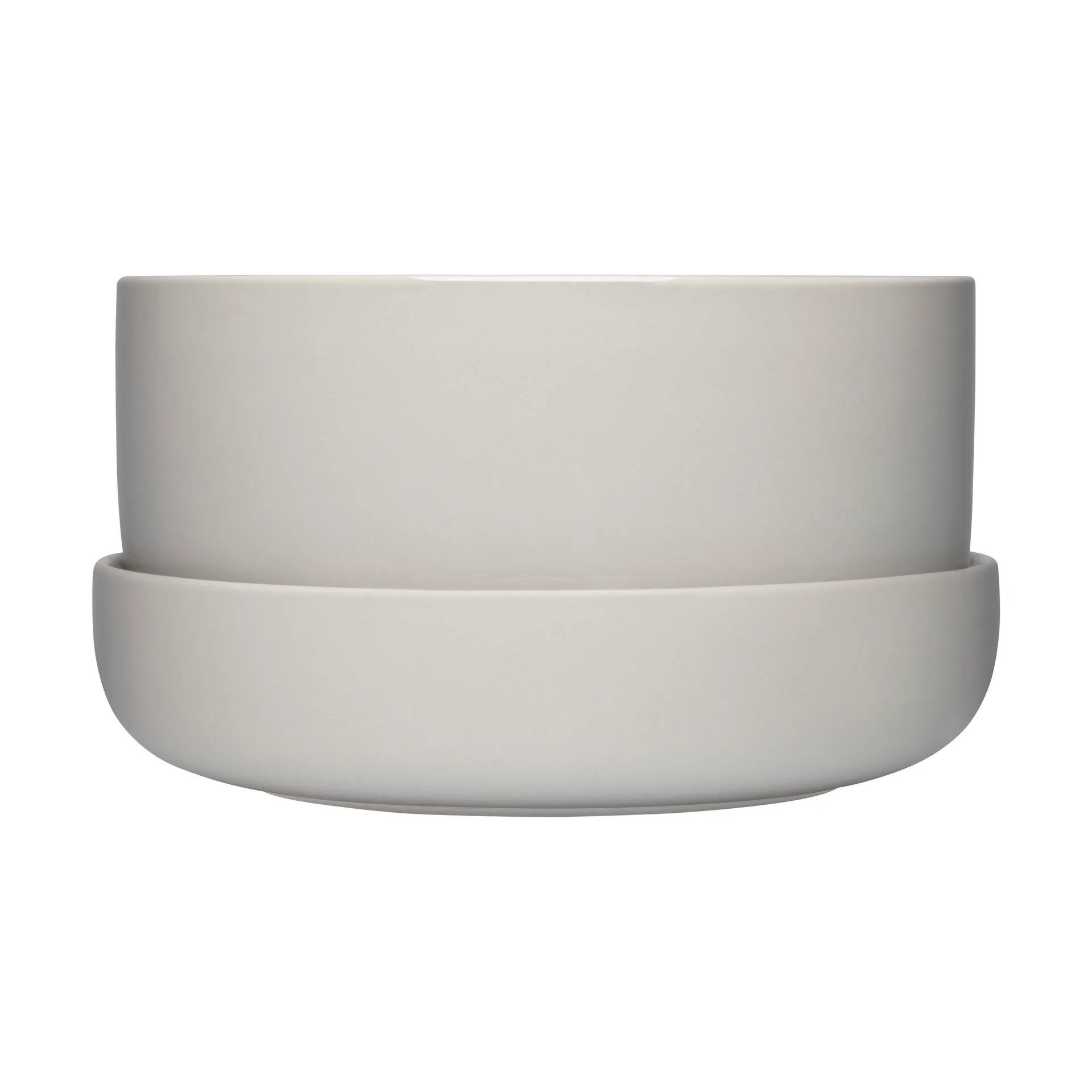Nappula pot met schotel Ø24 cm h13 cm, Lichtgrijs Iittala